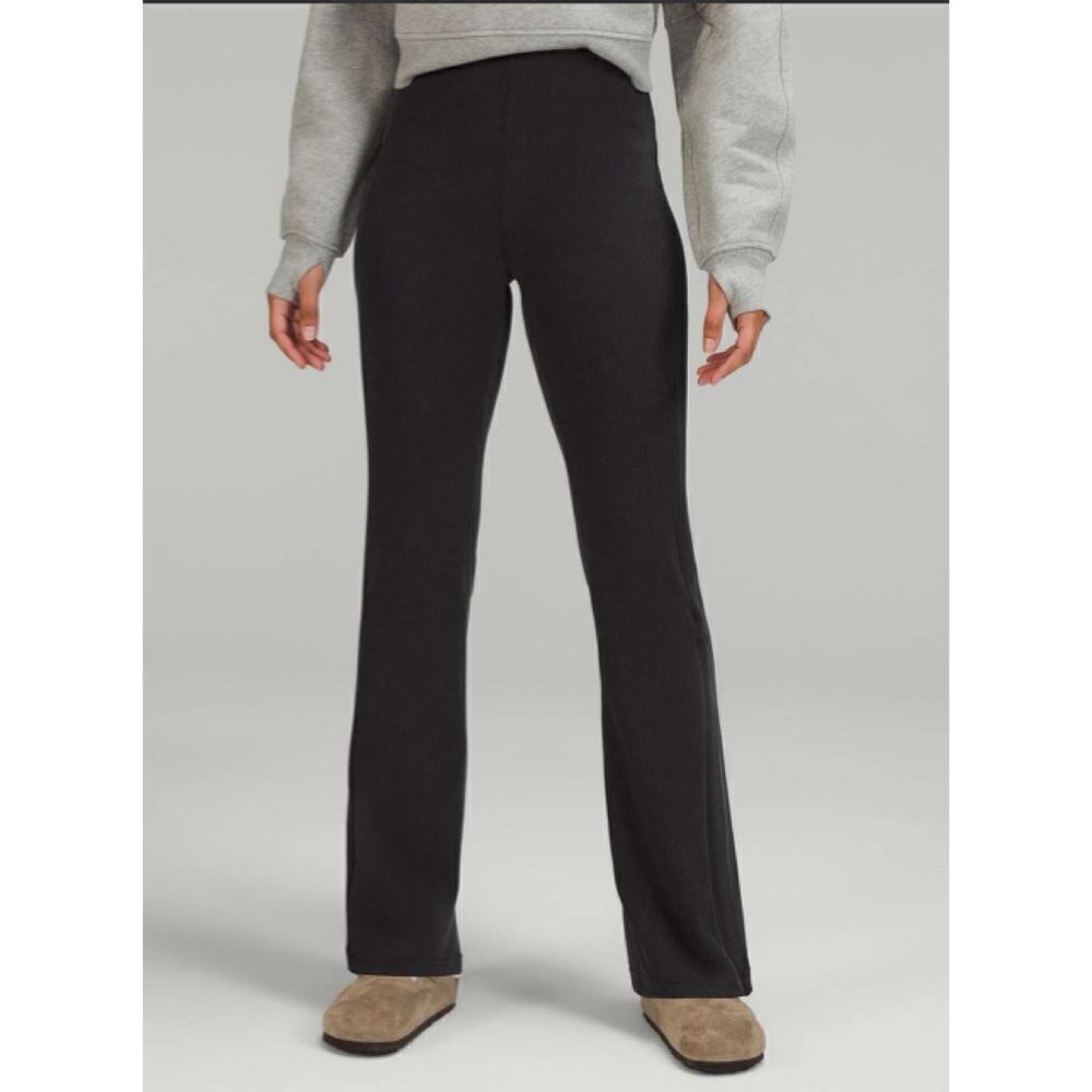 Lululemon Brushed Softstreme Ribbed Zip Flared Pant